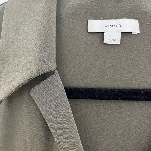 Vince Long Sleeve Shaped Collar Tie-Front Dress - Picture 6 of 9